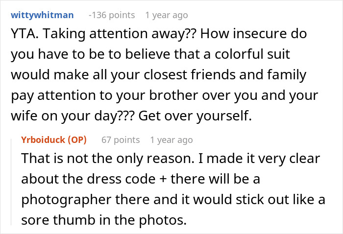"AITA For Uninviting My Gay Brother And His Boyfriend To My Wedding?" "AITA For Uninviting My Gay Brother And His Boyfriend To My Wedding?"