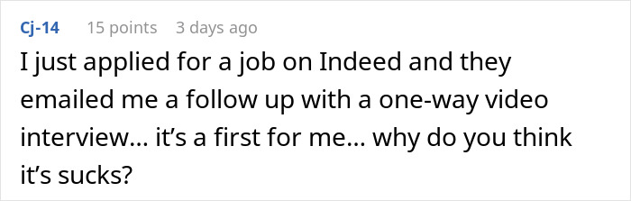 “It’s A Red Flag”: Job Applicant Strikes Back Against One-Way Interview Process “It’s A Red Flag”: Job Applicant Strikes Back Against One-Way Interview Process