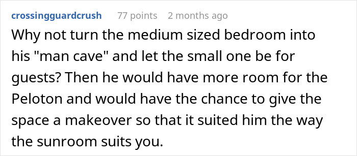 Woman Doesn’t Let Husband Invade Her Personal Corner At Home With His Peloton, Drama Ensues Woman Doesn’t Let Husband Invade Her Personal Corner At Home With His Peloton, Drama Ensues