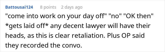 Boss Decided To Fire Good Employee Because They Refused To Come In On The Weekend Boss Decided To Fire Good Employee Because They Refused To Come In On The Weekend