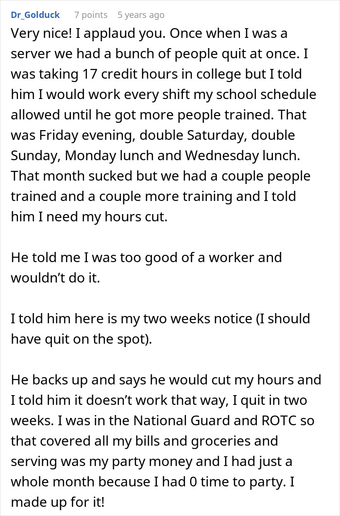 Jerk Boss Mocks Employee For Taking First Half A Day Off In 10 Months, It Backfires Jerk Boss Mocks Employee For Taking First Half A Day Off In 10 Months, It Backfires