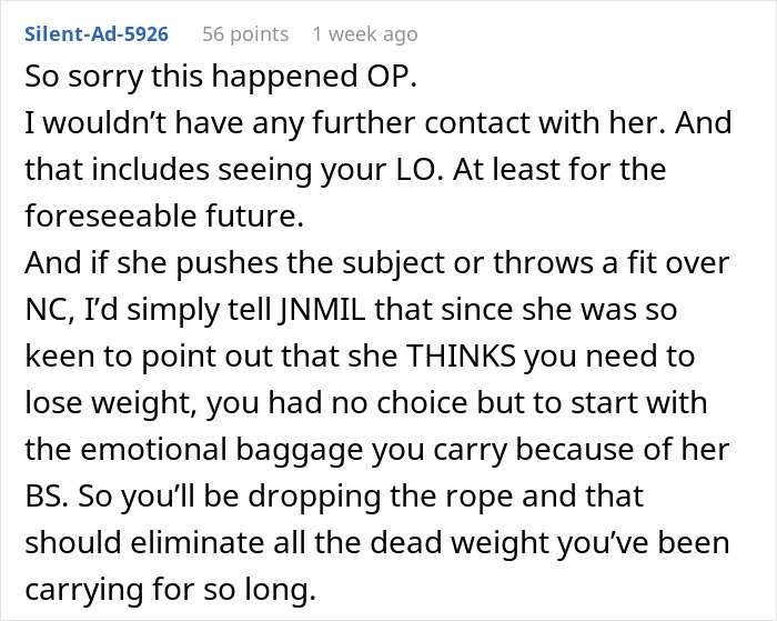 Woman Who Called Her Daughter-In-Law “Too Fat To Eat Dinner” Is Shocked When She Leaves Woman Who Called Her Daughter-In-Law “Too Fat To Eat Dinner” Is Shocked When She Leaves