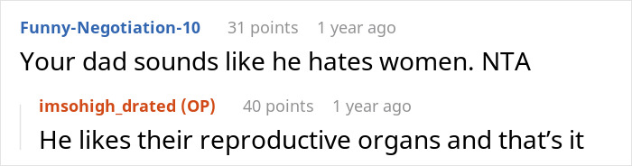 16 Y.O. Is Called Names After Telling Her Dad She Won’t Be Raising His Future Kids 16 Y.O. Is Called Names After Telling Her Dad She Won’t Be Raising His Future Kids