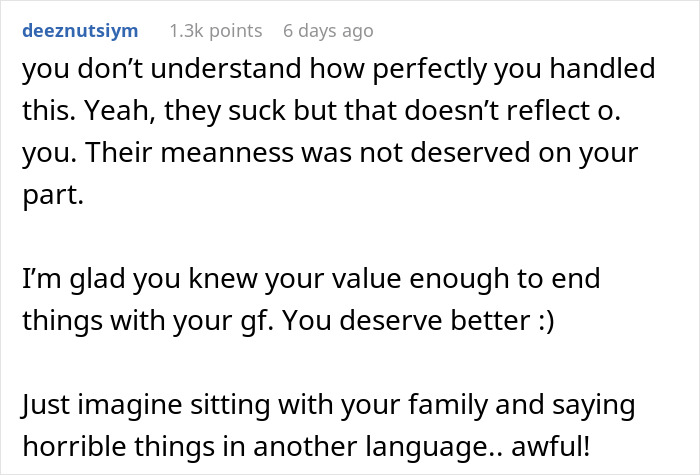 “Pass The Salad”: Silence Settles As Family Realize Woman’s BF Understood Their Insults Toward Him “Pass The Salad”: Silence Settles As Family Realize Woman’s BF Understood Their Insults Toward Him