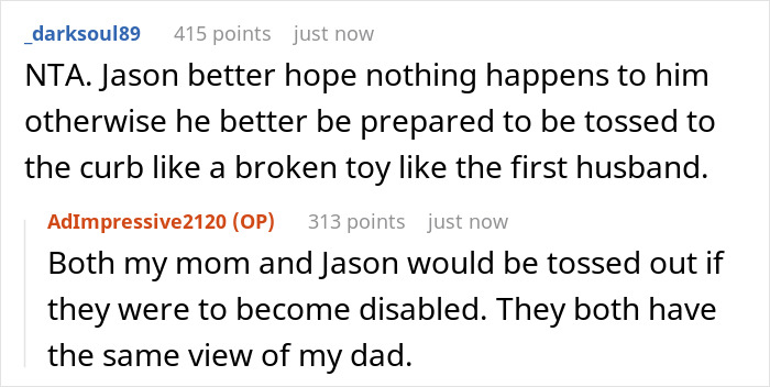 Woman Divorced And Cut Out Husband After An Accident Left Him Disabled, Expects Same From Daughter Woman Divorced And Cut Out Husband After An Accident Left Him Disabled, Expects Same From Daughter