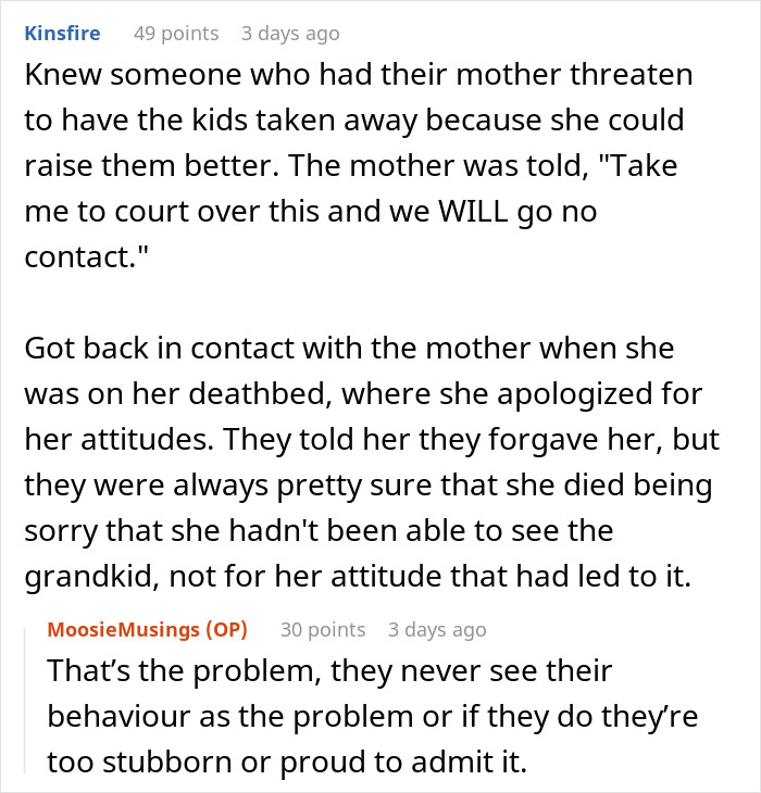 Grandma Throws Threats Over Baby's Name, Soon Realizes No One Cares About Losing Contact With Her Grandma Throws Threats Over Baby's Name, Soon Realizes No One Cares About Losing Contact With Her