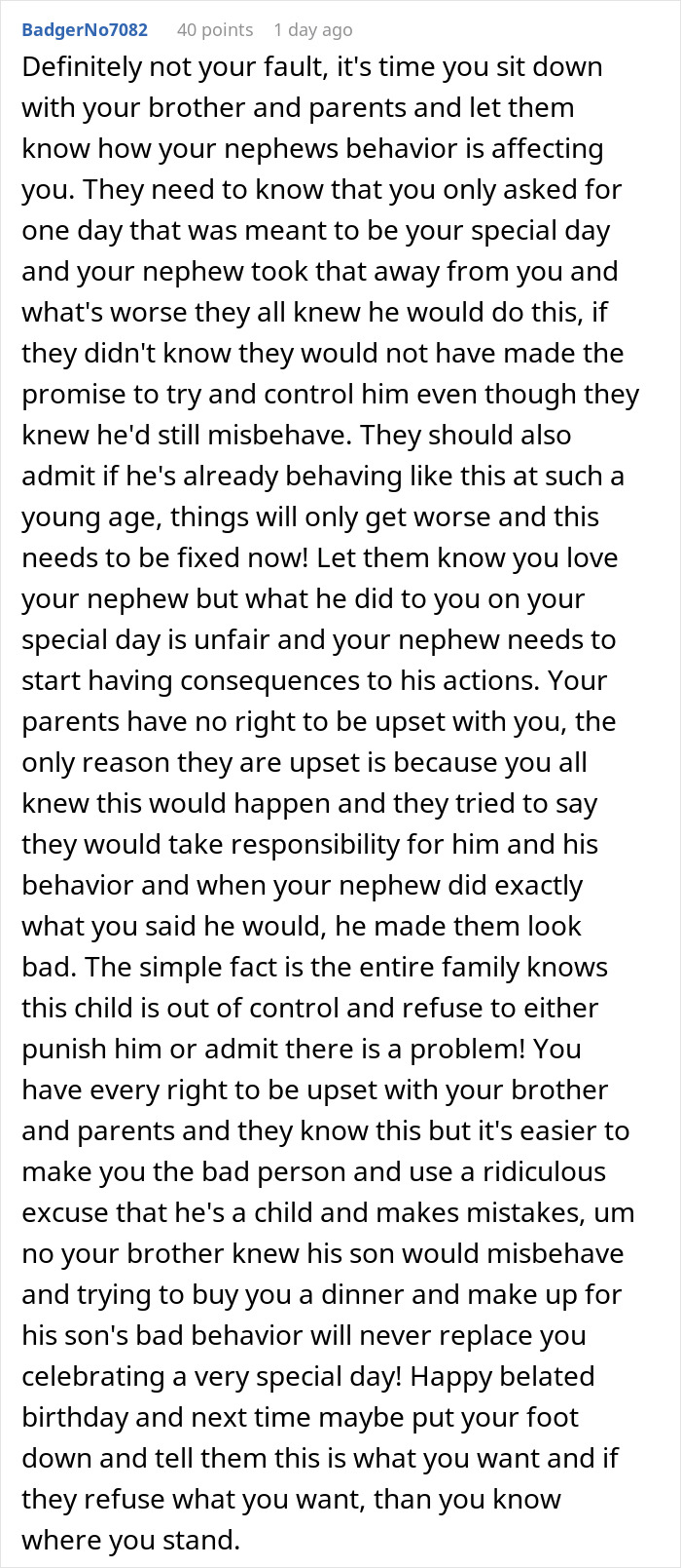 Parents Ignore Teen’s Request To Not Invite 5 Y.O. Nephew To B-Day Party, It Ends In Disaster Parents Ignore Teen’s Request To Not Invite 5 Y.O. Nephew To B-Day Party, It Ends In Disaster
