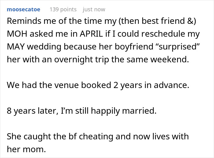 Woman Sets Her Wedding Date A Day After Her Best Friend's Ceremony, Guests Decline Her Invitation Woman Sets Her Wedding Date A Day After Her Best Friend's Ceremony, Guests Decline Her Invitation