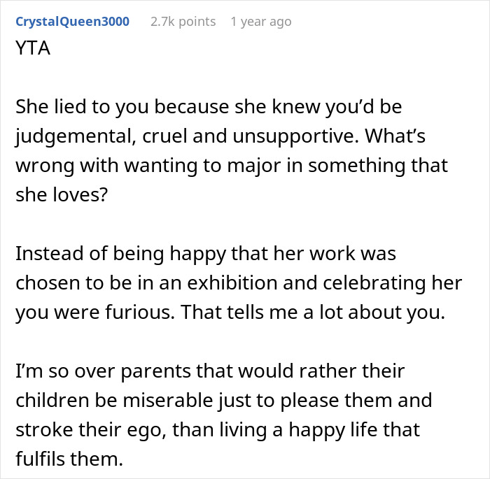 Dad Leaves Daughter High And Dry After Finding Out She Lied About Majoring In Comp Sci Dad Leaves Daughter High And Dry After Finding Out She Lied About Majoring In Comp Sci