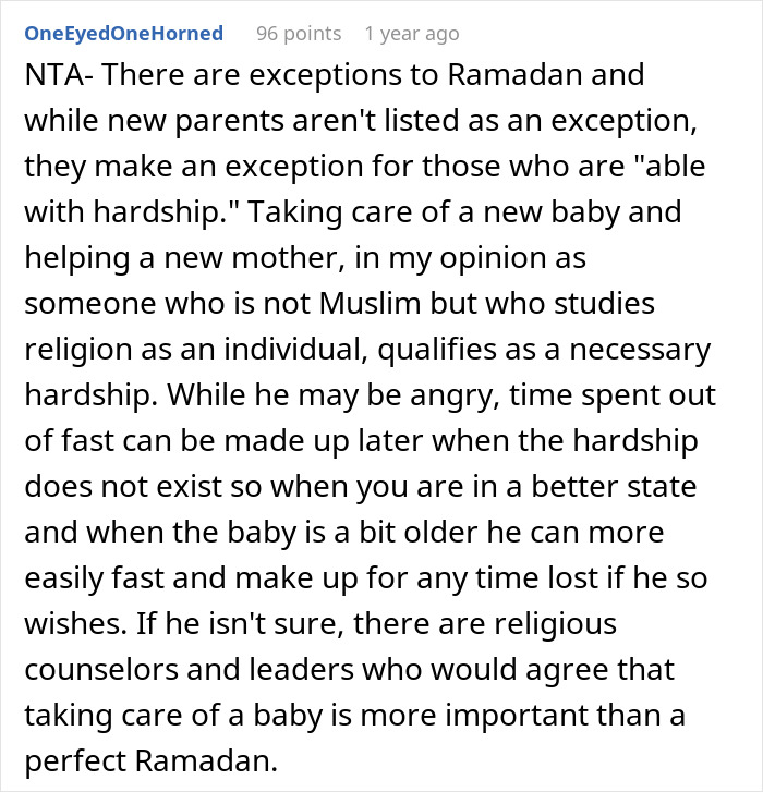 Man Loses Patience Mid-Ramadan Fast, Wife Gives Him An Ultimatum After Baby Becomes A Target