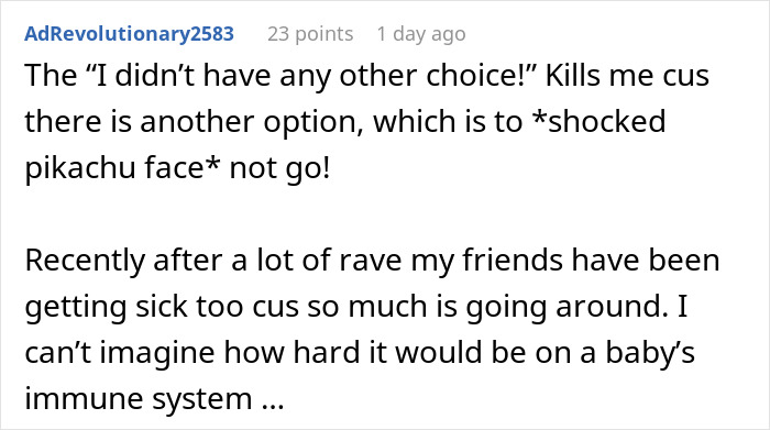 “Have Some Respect”: Mom Vents About Her Experience Of Bringing A Baby To A Rave, Gets Dragged “Have Some Respect”: Mom Vents About Her Experience Of Bringing A Baby To A Rave, Gets Dragged