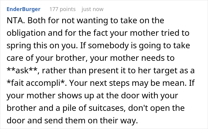 Mother Ruins Daughter’s Wedding By Asking Her To Let Autistic Brother Live With Her And Her Husband Mother Ruins Daughter’s Wedding By Asking Her To Let Autistic Brother Live With Her And Her Husband