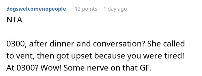 Woman Gets Upset When Her Boyfriend Can’t Stay Up At 3AM To Console Her Woman Gets Upset When Her Boyfriend Can’t Stay Up At 3AM To Console Her