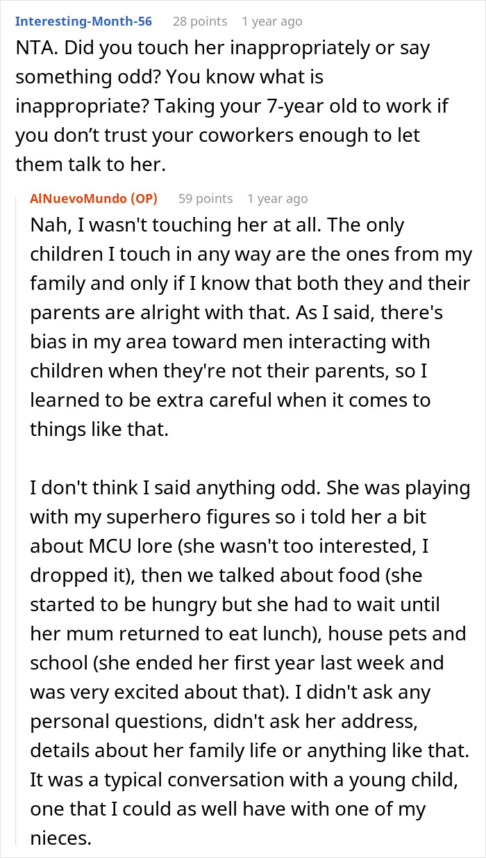 Man Gets Called A 'Pervert' For Hanging Out With Coworker's 7-Year-Old Daughter Man Gets Called A 'Pervert' For Hanging Out With Coworker's 7-Year-Old Daughter