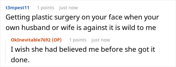 “AITA For Being Truthful And Admitting That I Find My Wife Unattractive After Her Surgery?”
