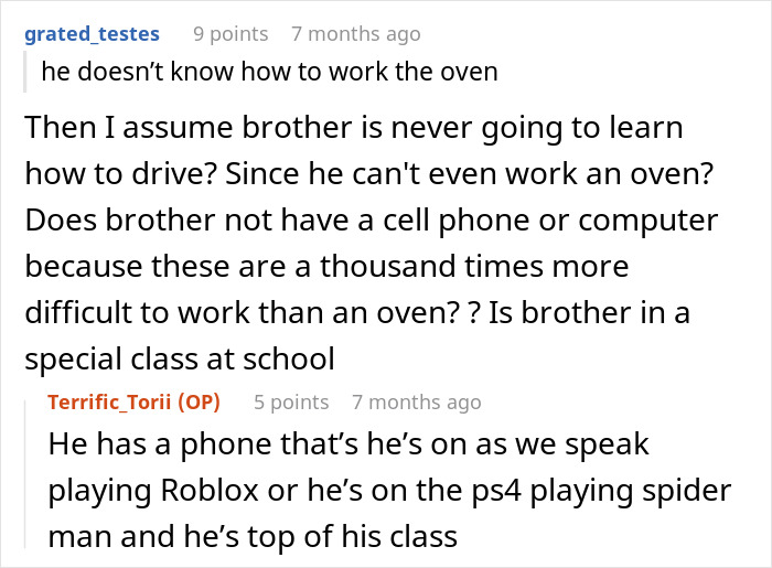 14 Y.O. Boy Expects 15 Y.O. Sister To Make Him Lunch, Blames Her For Letting Him Starve 14 Y.O. Boy Expects 15 Y.O. Sister To Make Him Lunch, Blames Her For Letting Him Starve