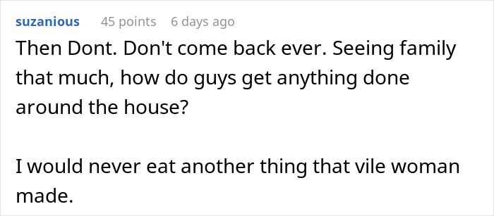 Woman Who Called Her Daughter-In-Law “Too Fat To Eat Dinner” Is Shocked When She Leaves Woman Who Called Her Daughter-In-Law “Too Fat To Eat Dinner” Is Shocked When She Leaves