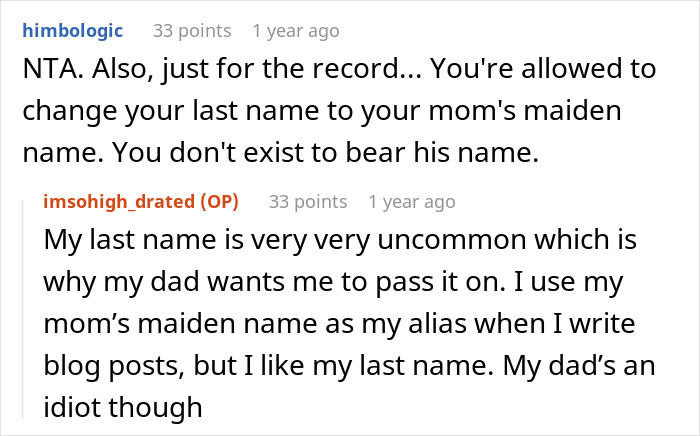 16 Y.O. Is Called Names After Telling Her Dad She Won’t Be Raising His Future Kids