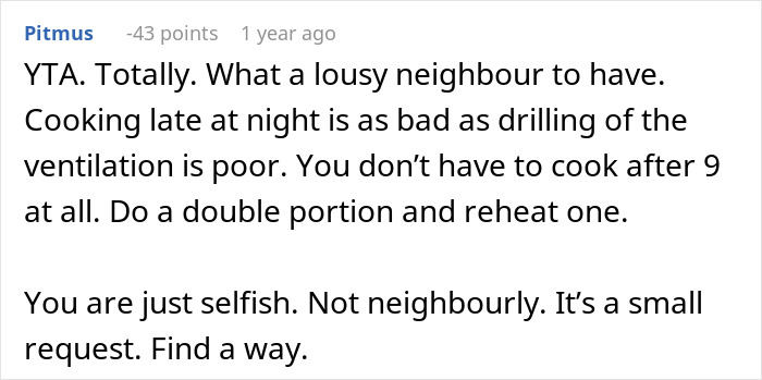 “Am I The Jerk For Refusing To Alter My Cooking Habits At Home For A Neighbor?” “Am I The Jerk For Refusing To Alter My Cooking Habits At Home For A Neighbor?”