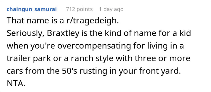 Man Asks If He’s A Jerk For Disliking Wife’s Choice For A Baby Name, Netizens Advise Him To Get Divorced Man Asks If He’s A Jerk For Disliking Wife’s Choice For A Baby Name, Netizens Advise Him To Get Divorced
