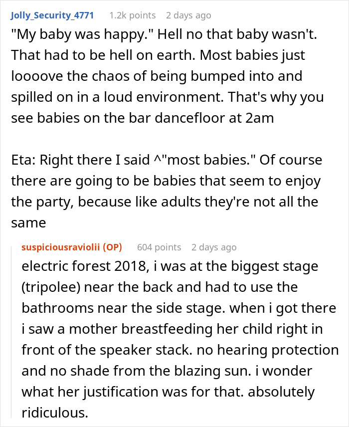 “Have Some Respect”: Mom Vents About Her Experience Of Bringing A Baby To A Rave, Gets Dragged “Have Some Respect”: Mom Vents About Her Experience Of Bringing A Baby To A Rave, Gets Dragged