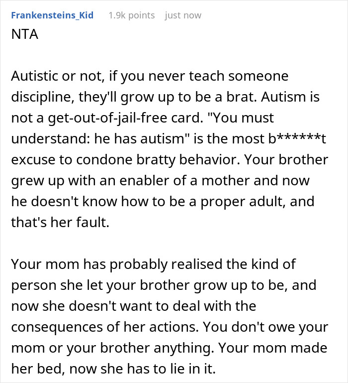 Mother Ruins Daughter’s Wedding By Asking Her To Let Autistic Brother Live With Her And Her Husband Mother Ruins Daughter’s Wedding By Asking Her To Let Autistic Brother Live With Her And Her Husband