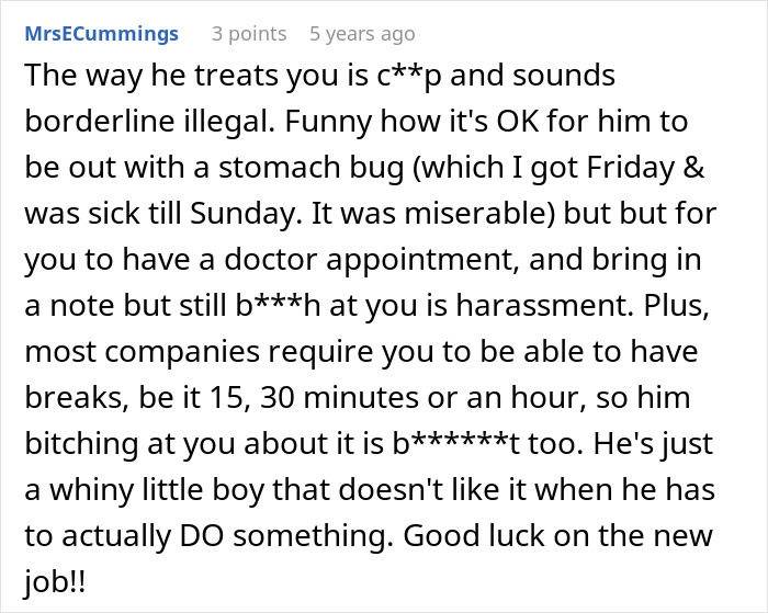 Jerk Boss Mocks Employee For Taking First Half A Day Off In 10 Months, It Backfires Jerk Boss Mocks Employee For Taking First Half A Day Off In 10 Months, It Backfires
