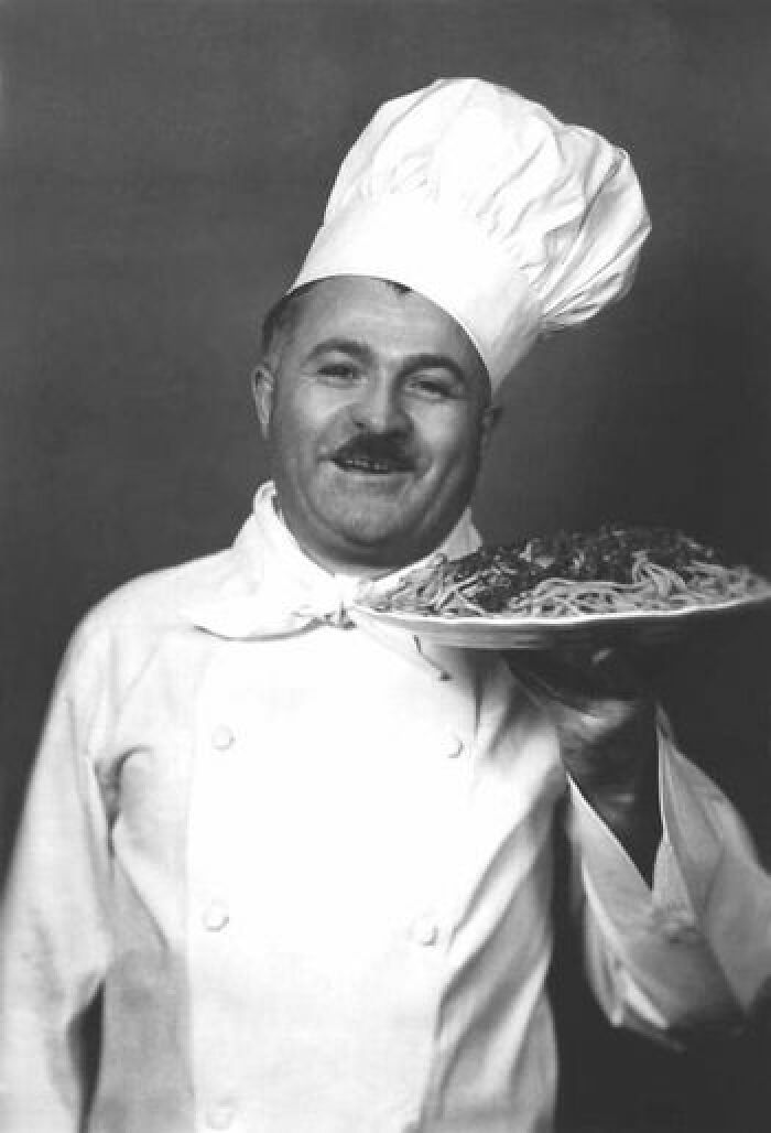 El famoso chef italoamericano Ettore Boiardi (1897-1985)