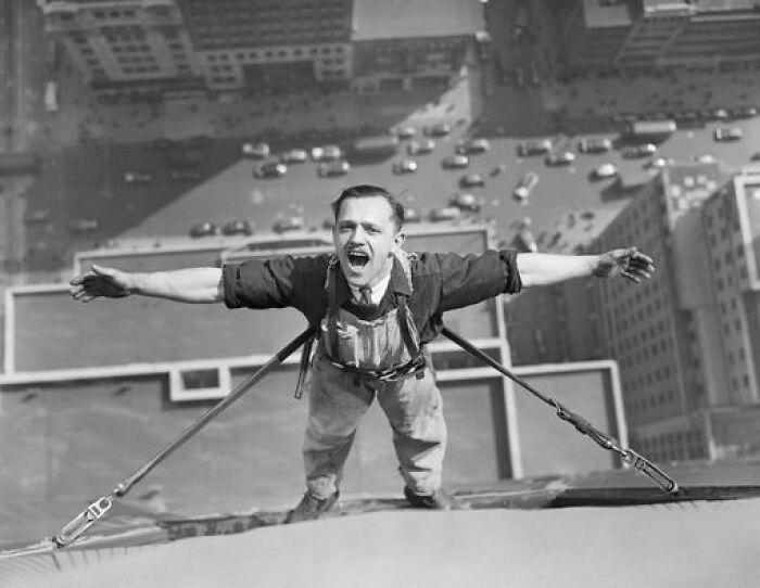 Empire State Building Window Washer, 1936