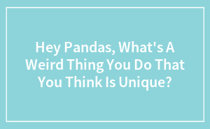 Hey Pandas, What's A Weird Thing You Do That You Think Is Unique? (Closed)