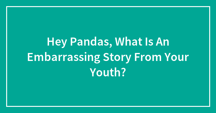 Hey Pandas, What Is An Embarrassing Story From Your Youth? (Closed)
