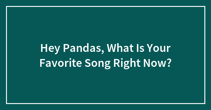 Hey Pandas, What Is Your Favorite Song Right Now?