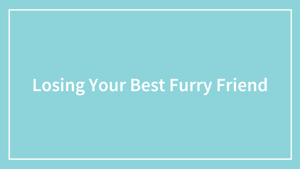 Losing Your Best Furry Friend