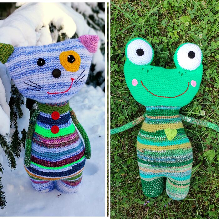 Easter Bunny And Other Colorful Ccraps Yarn Yoys I Made (26 Pics)