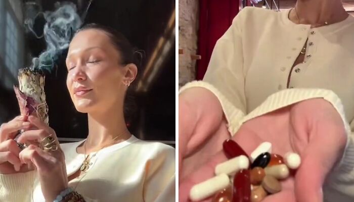 Bella Hadid’s Over-The-Top Morning Routine With Cocktail Of Pills, Sage Cleanse Baffles Internet