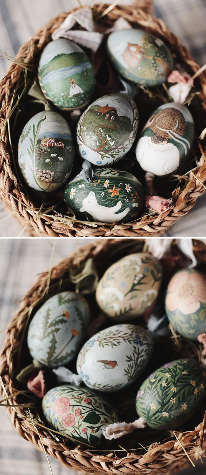 My Heirloom Easter Eggs Are Here! We Worked Together To Create These Six Miniature Paintings 