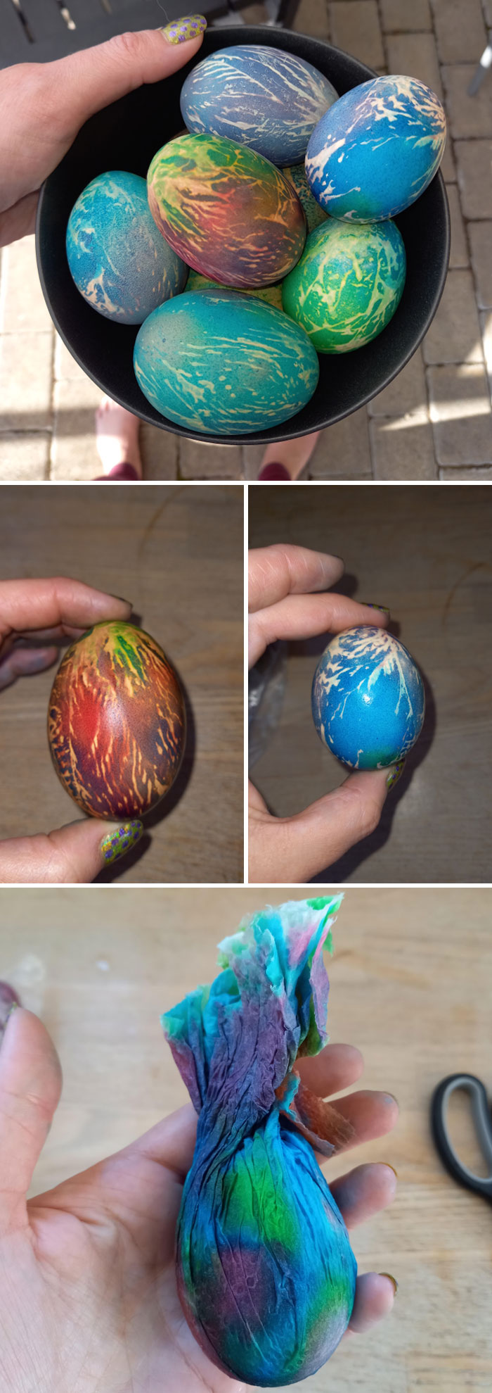 My Daughter And I Made These Fantastic-Looking Eggs For Easter Dinner