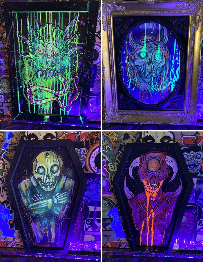 New Blacklight Monsters I've Made Recently