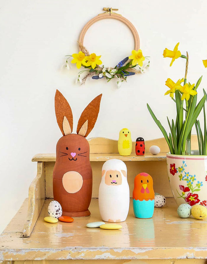 These Sweet Easter Nesting Dolls