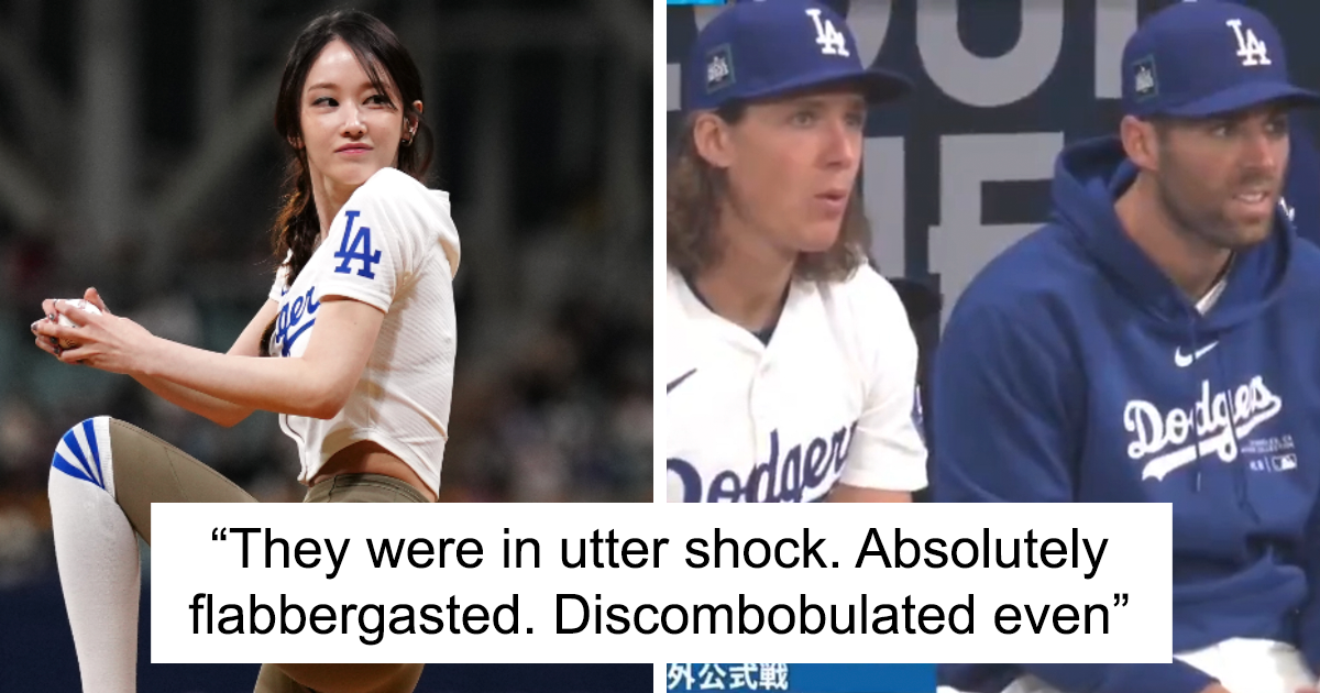 “Men Being Men” Dodgers Baseball Players’ Reaction To Korean Actress
