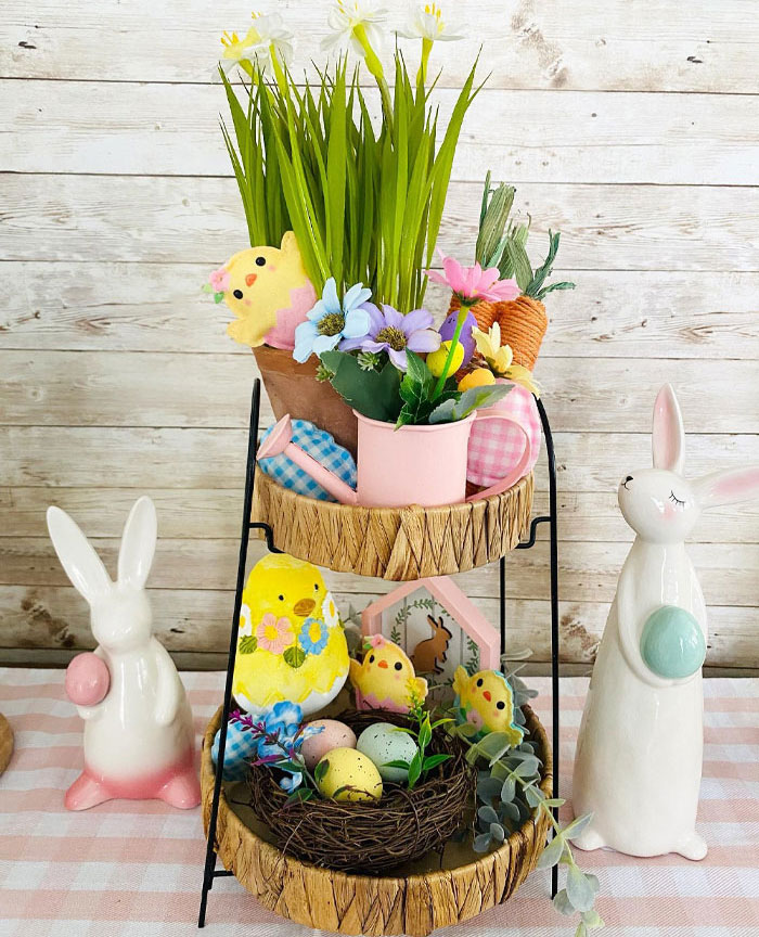 A Tiered Tray For Spring And Easter