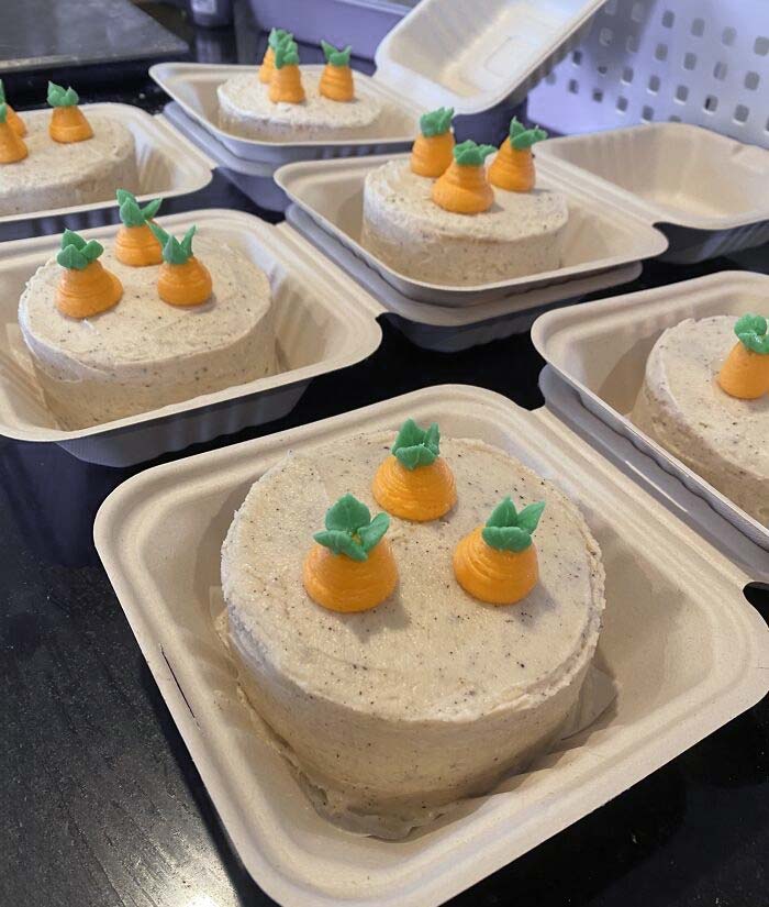 Delivered These Bento Cakes To The Neighbors For Easter. White Almond With Brown Butter Buttercream