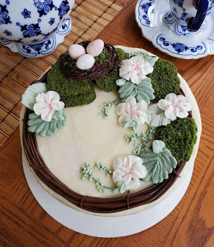 I Made An Easter Wreath Carrot Cake With Cream Cheese Frosting This Year