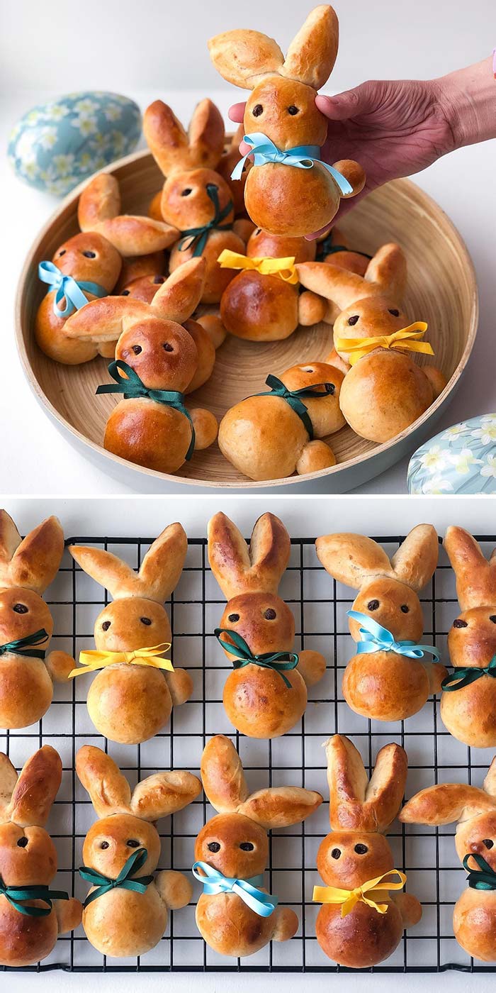 Aren't These Cute? We Have Used Our Favorite Dough To Make These Cuddly Easter Bunnies
