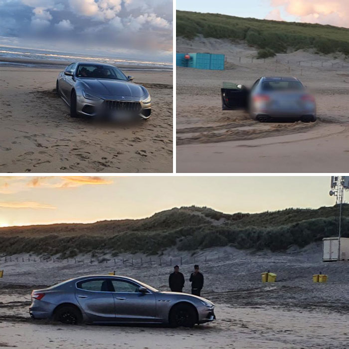 Tourists Drove Rented Maserati To The Beach
