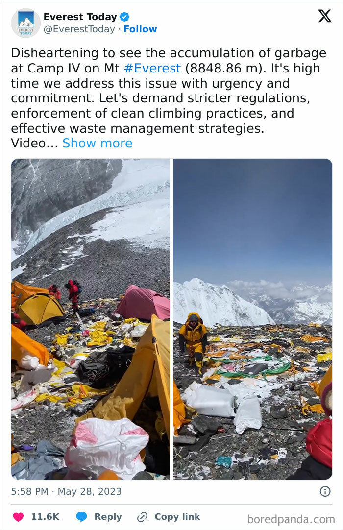 All Of The Tourists Who, Collectively, Have Not Preserved Mount Everest The Way They Should. We Need To Do Better