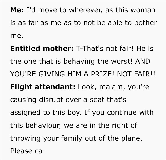"Entitled Mom Thinks I Should Give My Plane Seat To Her Spoiled Brat, Fights Over It" "Entitled Mom Thinks I Should Give My Plane Seat To Her Spoiled Brat, Fights Over It"