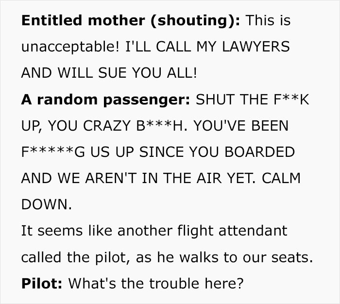 "Entitled Mom Thinks I Should Give My Plane Seat To Her Spoiled Brat, Fights Over It" "Entitled Mom Thinks I Should Give My Plane Seat To Her Spoiled Brat, Fights Over It"