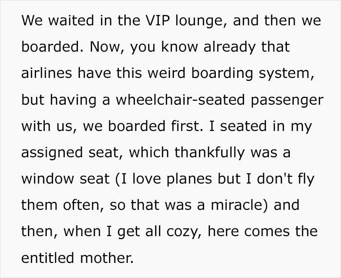 "Entitled Mom Thinks I Should Give My Plane Seat To Her Spoiled Brat, Fights Over It" "Entitled Mom Thinks I Should Give My Plane Seat To Her Spoiled Brat, Fights Over It"