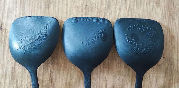 My Wife Bought Three Identical Spatulas And Has Managed To Forget All Three In The Pan At Least Once